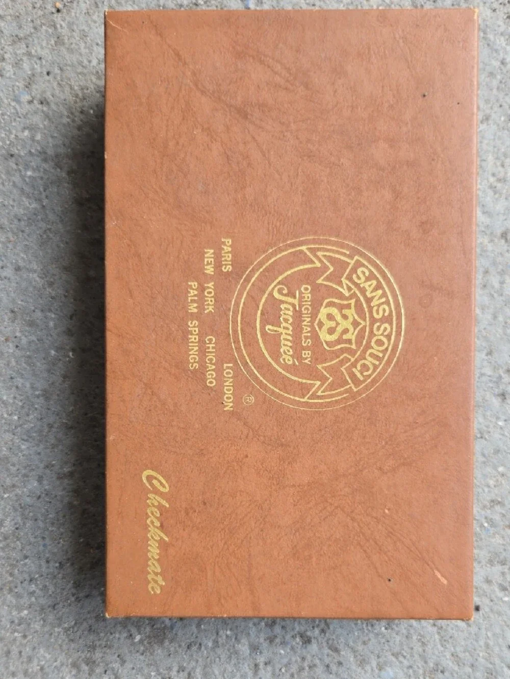 Vintage 1970s Classic Red Suede Card Holder Wallet - New In Box